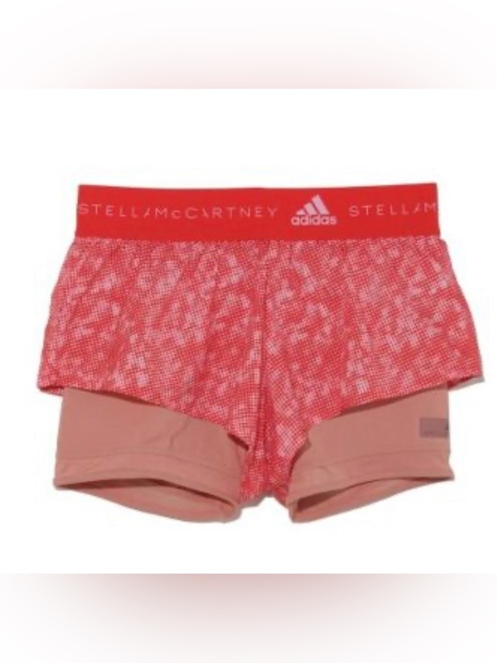 adidas by Stella McCartney Pink Layered Athletic Shorts